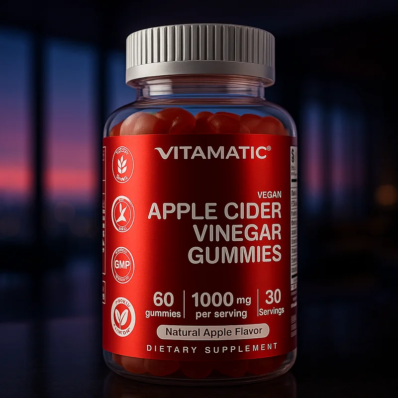 Vitamatic Apple Cider Vinegar Gummies 1000 mg, 60 count — from Amazon listing