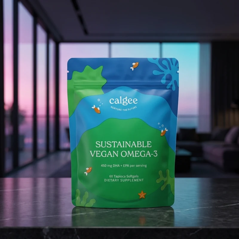 Calgee Vegan Omega 3 120-softgel bottle — from the Amazon listing