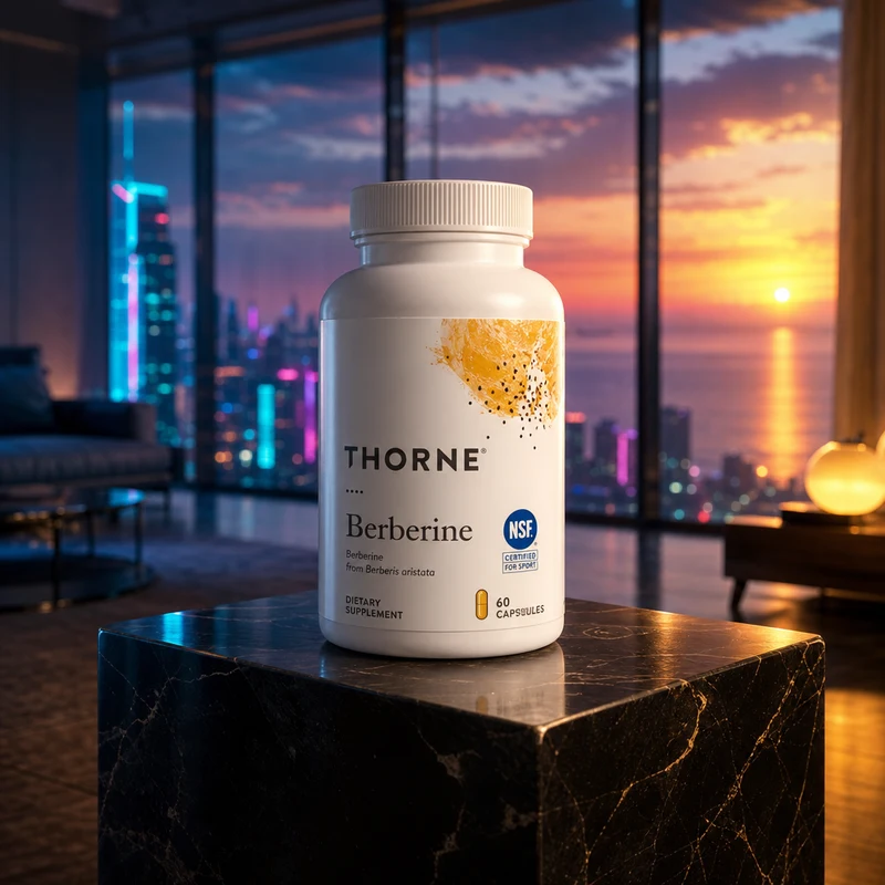 Thorne Berberine 500mg capsules — the representative product for the berberine HCl form
