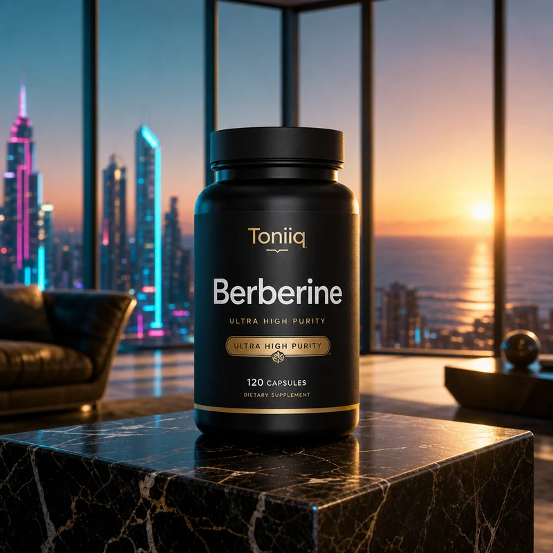 Toniiq Ultra Berberine HCl 1500 mg, 120 capsules — bottle from Amazon listing