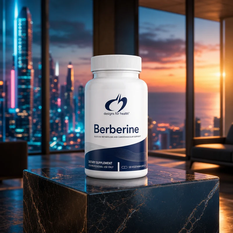 Designs for Health Berberine Synergy capsules — bottle from clinician channel