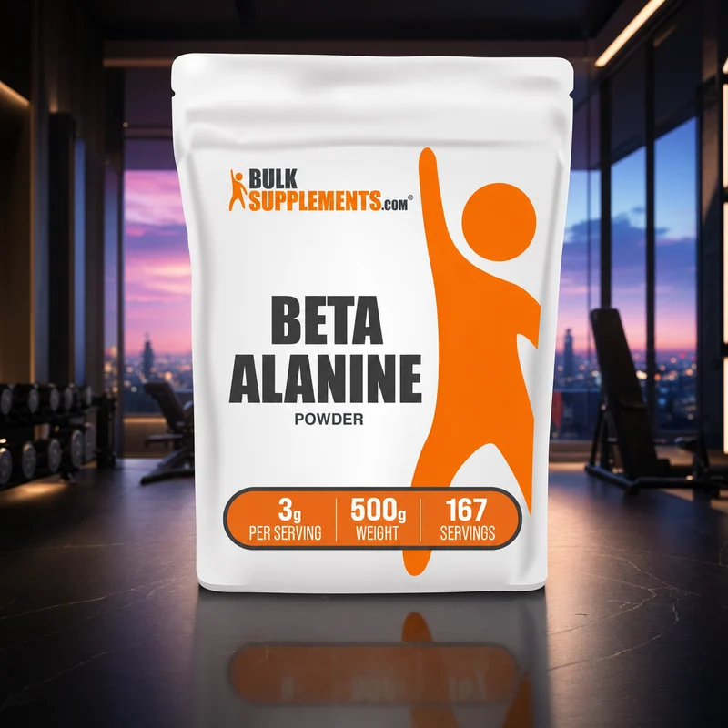 BulkSupplements Beta-Alanine Powder, unflavored, 500 g bag — from the Amazon listing