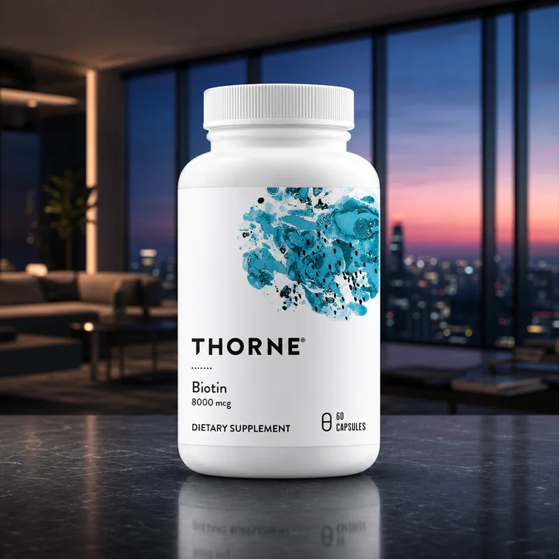 THORNE Biotin (Vitamin B7), Third-Party Certified, 60 Capsules