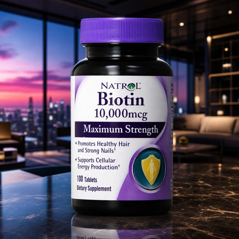 Natrol Biotin Maximum Strength 10,000 mcg, 100 Fast-Dissolve Tablets