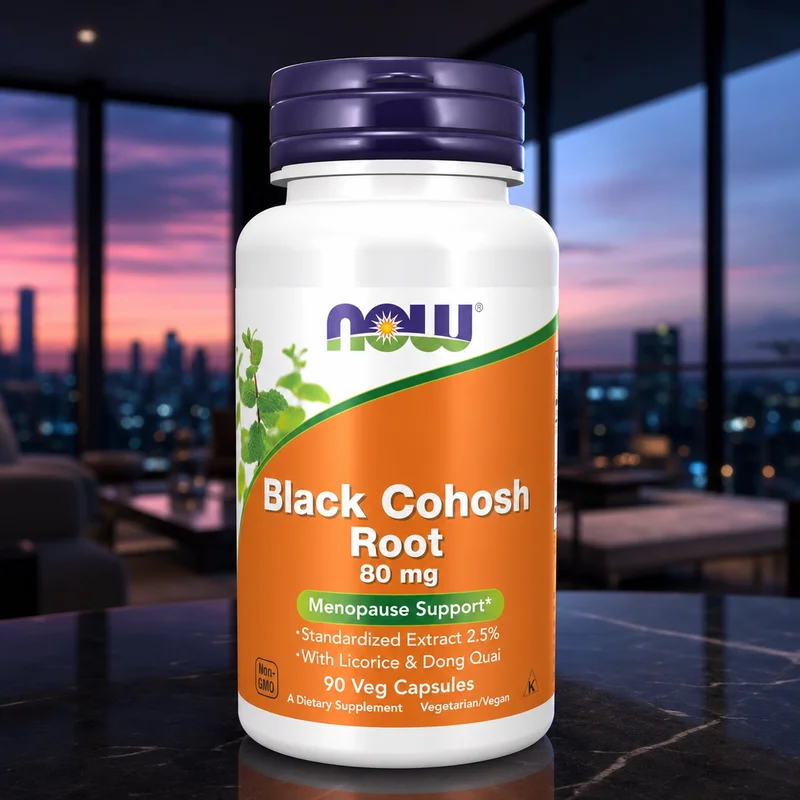 NOW Supplements Black Cohosh Root 80 mg with Licorice and Dong Quai, 90 Veg Capsules