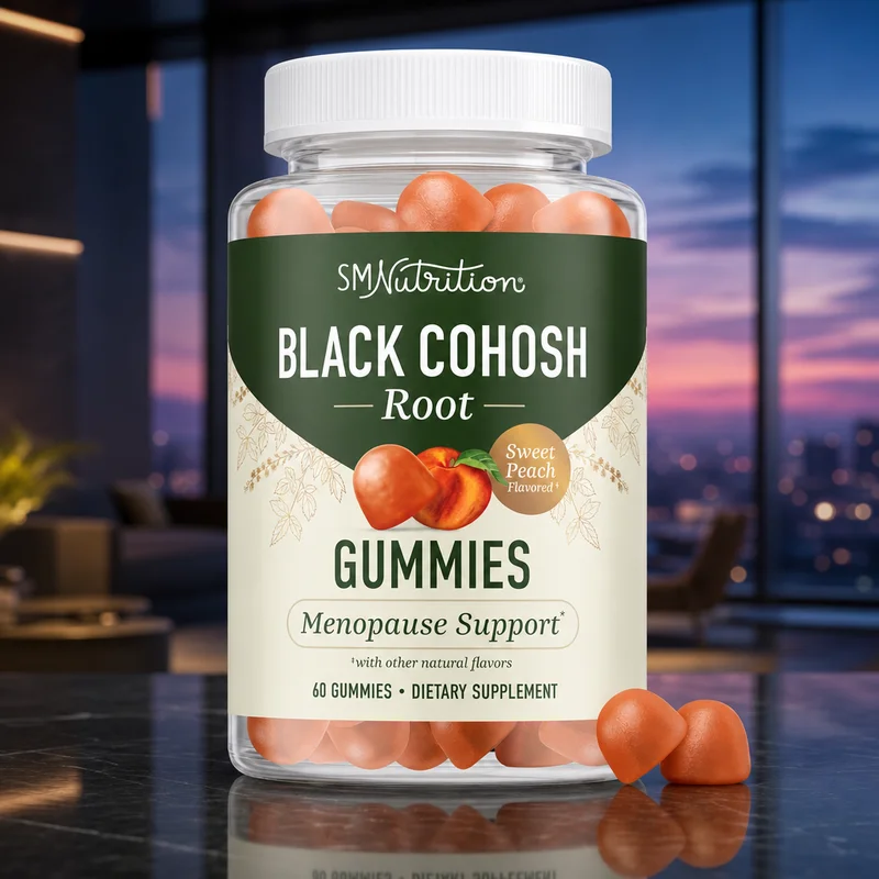 Black Cohosh Gummies for Menopause Relief, 50 mg, 60 Gummies
