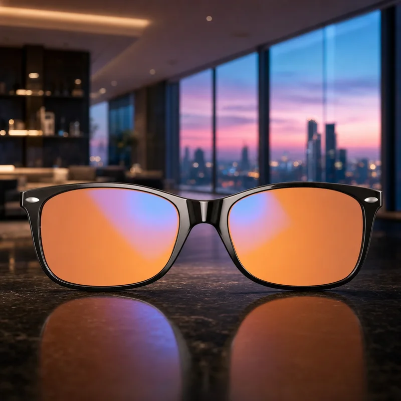 Swanwick Classic Night Swannies with amber lenses, black frame — from Amazon listing