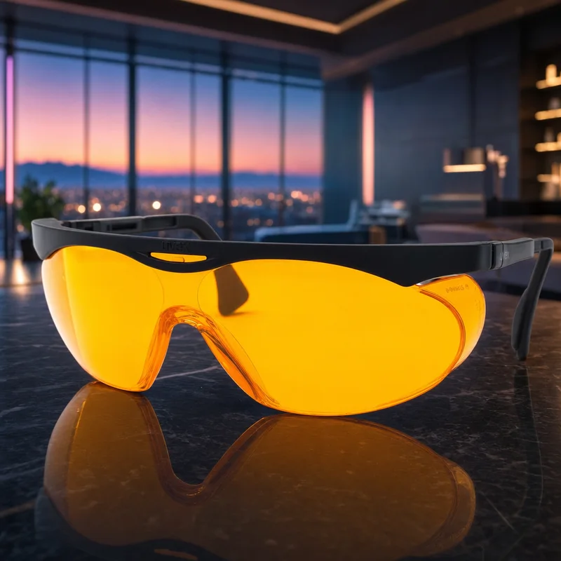Honeywell Uvex Skyper safety glasses with SCT-Orange lens — from Amazon listing