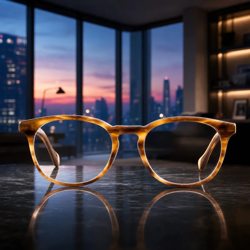 Felix Gray Roebling blue light glasses, Amber Toffee frame with clear lenses — from Amazon listing