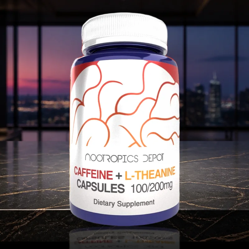 Nootropics Depot Caffeine + L-Theanine Capsules 100/200 mg — product