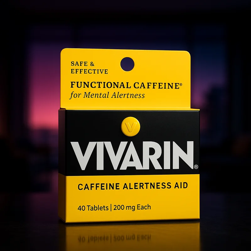 Vivarin Caffeine Pills 200mg, 40 tablets — from Amazon listing