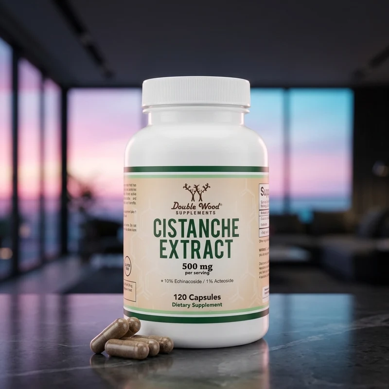 Double Wood Cistanche Tubulosa Extract 500 mg bottle — from the Amazon listing