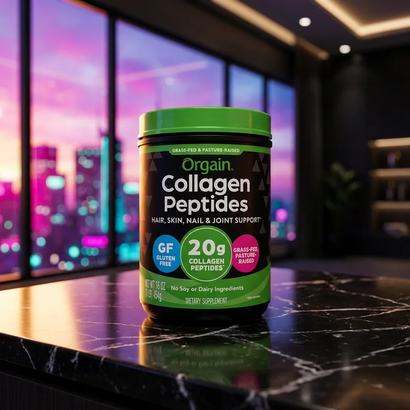 Orgain Collagen Peptides 1 lb unflavored tub — from Amazon listing