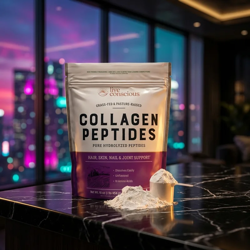 Live Conscious Collagen Peptides tub — from Amazon listing