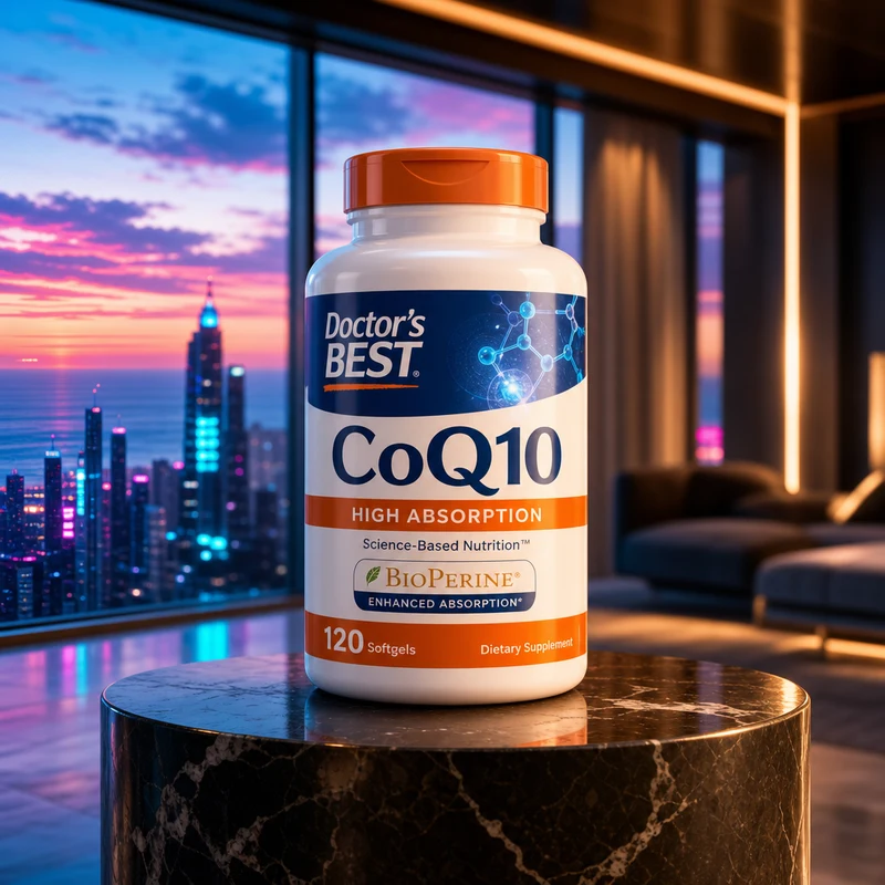 Doctor's Best High Absorption CoQ10 100 mg, 120 softgels — bottle from Amazon listing