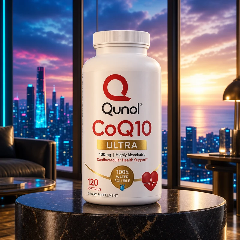 Qunol Ultra CoQ10 100 mg, 120 softgels — bottle from Amazon listing