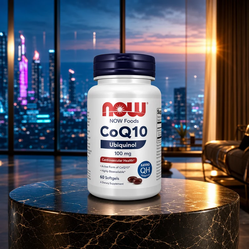 NOW Foods Ubiquinol 100 mg, 60 softgels — bottle from Amazon listing