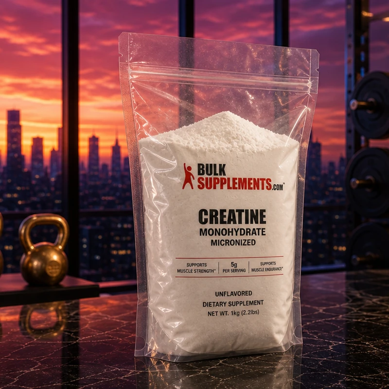 Bulk Supplements Creatine Monohydrate Micronized, 1 kg bag — best value for high-volume male bulkers