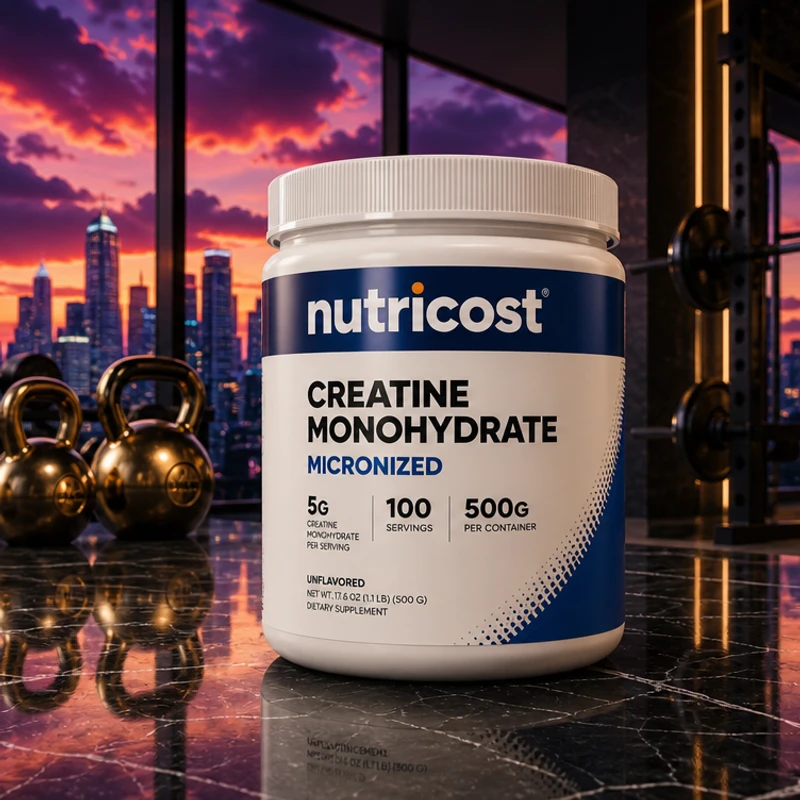 Nutricost Creatine Monohydrate Micronized 500 g tub — GMP-certified value pick in the SAC home-gym scene