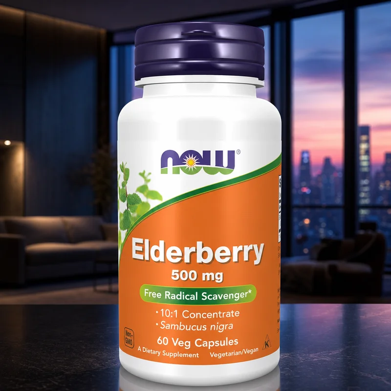 NOW Foods Elderberry (Sambucus nigra) 500 mg, 10:1 Concentrate