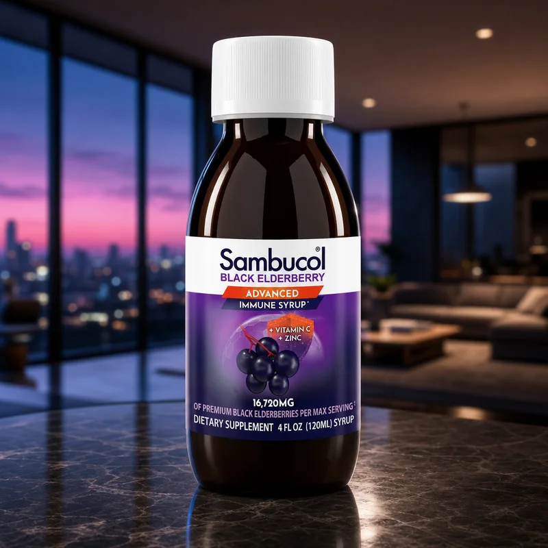 Sambucol Advanced Black Elderberry Syrup (with Zinc & Vitamin C)
