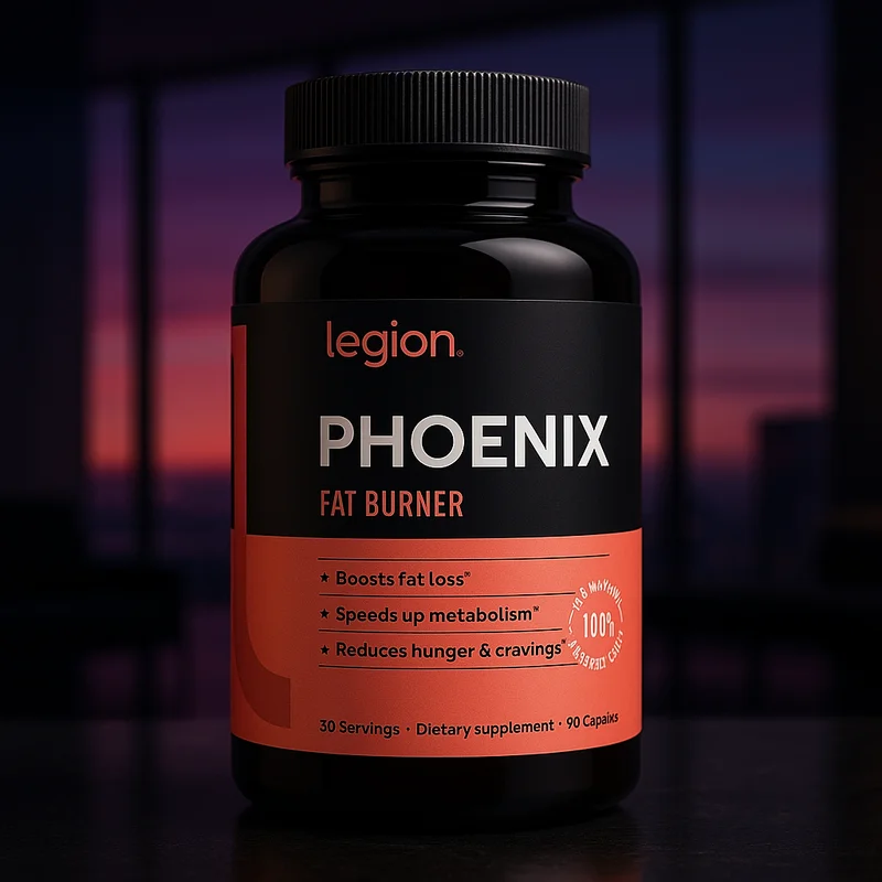 Legion Phoenix Thermogenic Fat Burner, caffeinated, 90 capsules — from Amazon listing