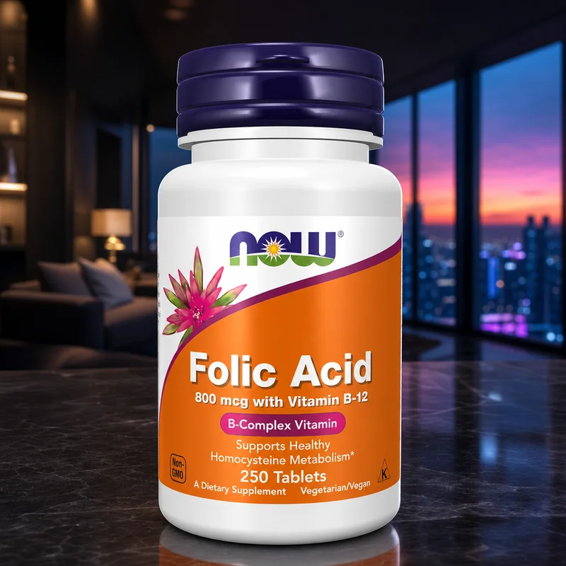 NOW Foods Folic Acid 800 mcg + B-12