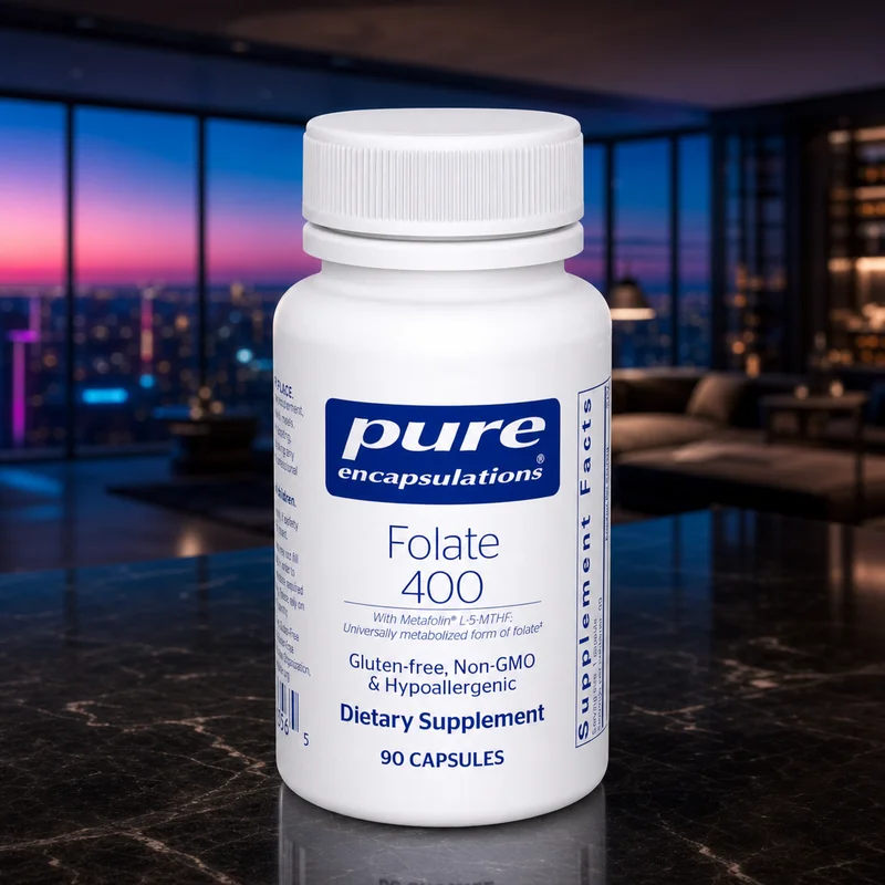 Pure Encapsulations Folate 400 (Metafolin L-5-MTHF)