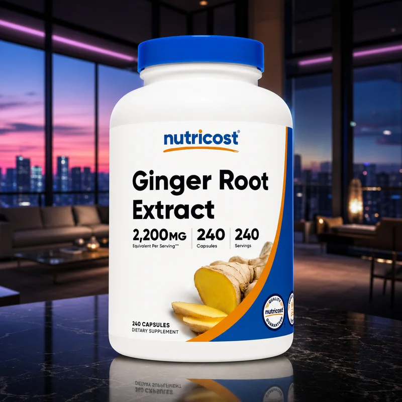 Ginger Root Extract 550 mg (4:1), 240 Capsules