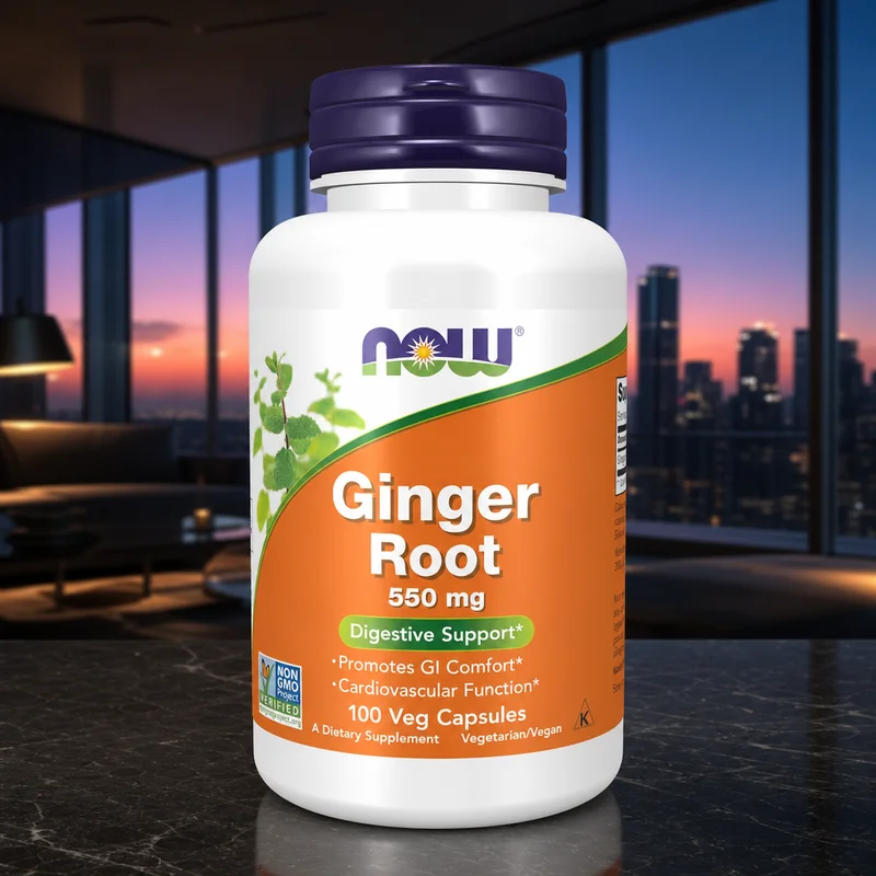Ginger Root (Zingiber officinale) 550 mg, 100 Veg Capsules