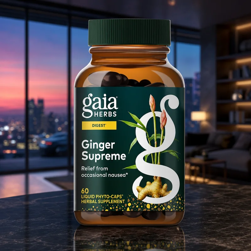Ginger Supreme (Organic Ginger CO2 Extract + Turmeric), 60 Vegan Liquid Phyto-Caps