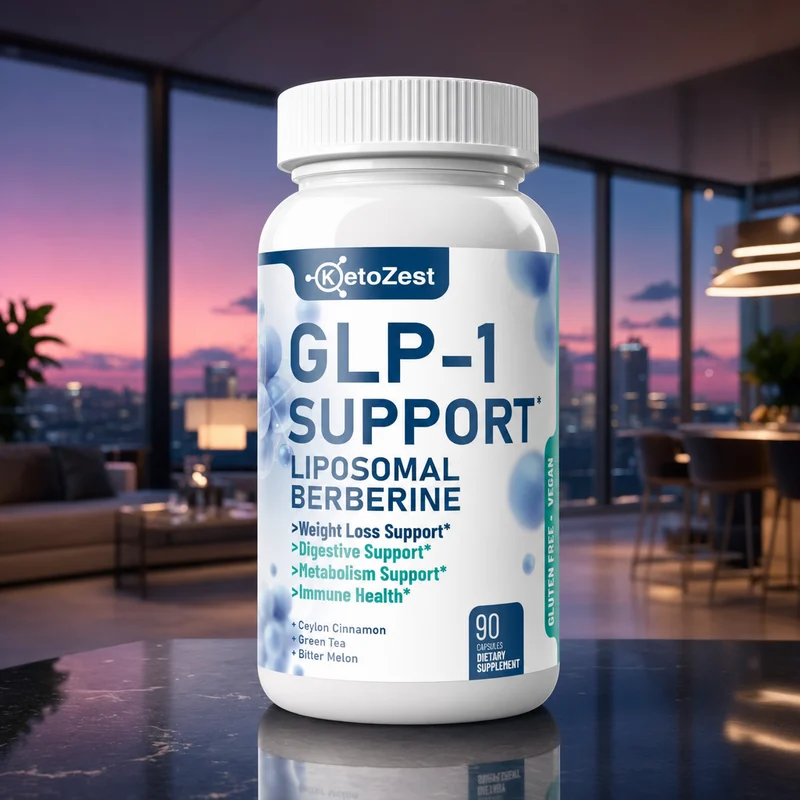 KetoZest GLP-1 Support 15-in-1 with Liposomal Berberine, Bitter Melon and Citrus Bergamot — from Amazon listing