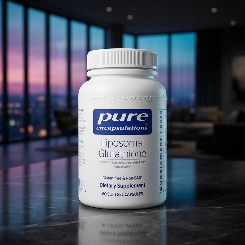 Pure Encapsulations Liposomal Glutathione, 60 softgels — bottle from the retailer listing