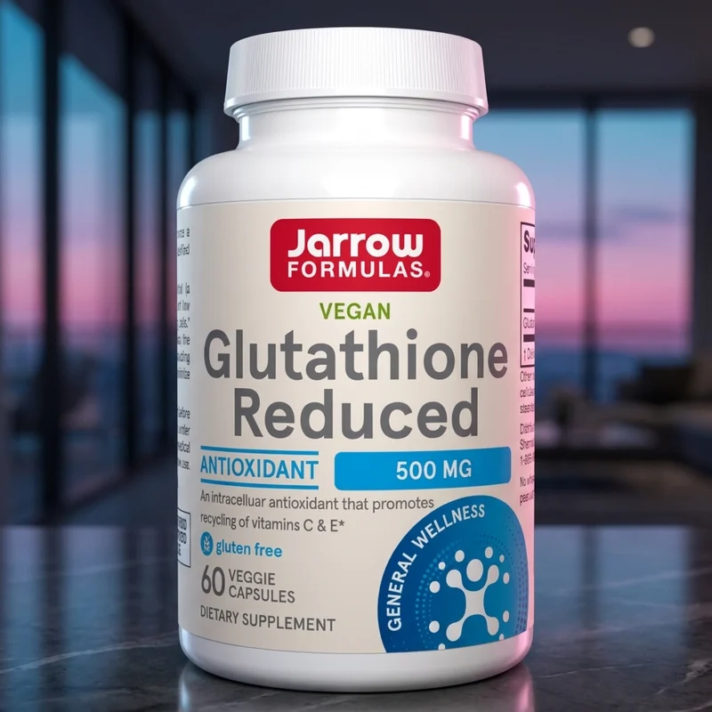 Jarrow Formulas Glutathione Reduced 500 mg, 60 veggie capsules — bottle from the brand listing
