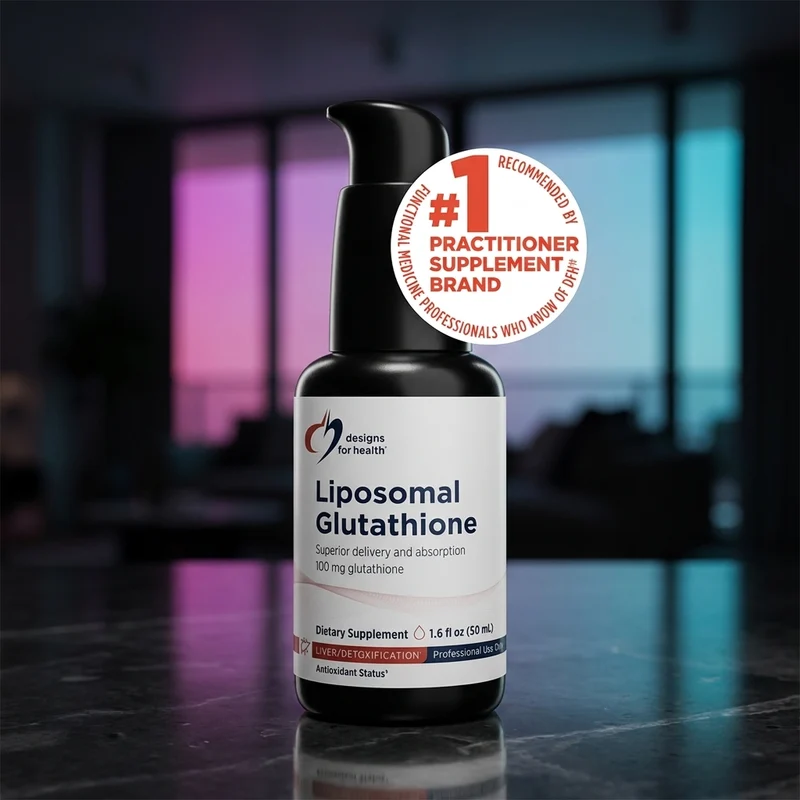 Designs for Health Liposomal Glutathione Lemon Peppermint, 1.7 fl oz liquid — bottle from the brand listing