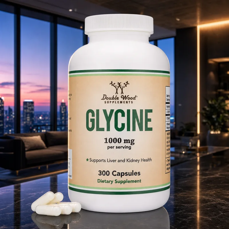 Double Wood Glycine Supplement, 300 capsules, 1,000 mg each — from Amazon listing