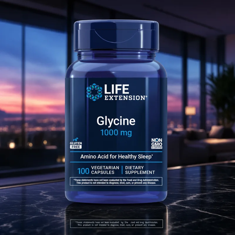 Life Extension Glycine 1000 mg, 100 vegetarian capsules — from Amazon listing