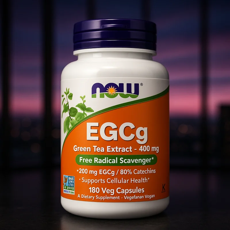 NOW Foods EGCg Green Tea Extract 400 mg, 180 veg capsules — from Amazon listing