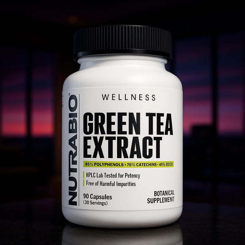 NutraBio Green Tea Extract Capsules, 500 mg, 90 count — from Amazon listing