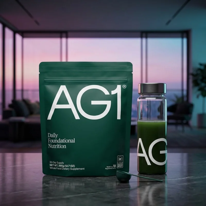 AG1 Athletic Greens Classic Formula pouch — from the Amazon listing