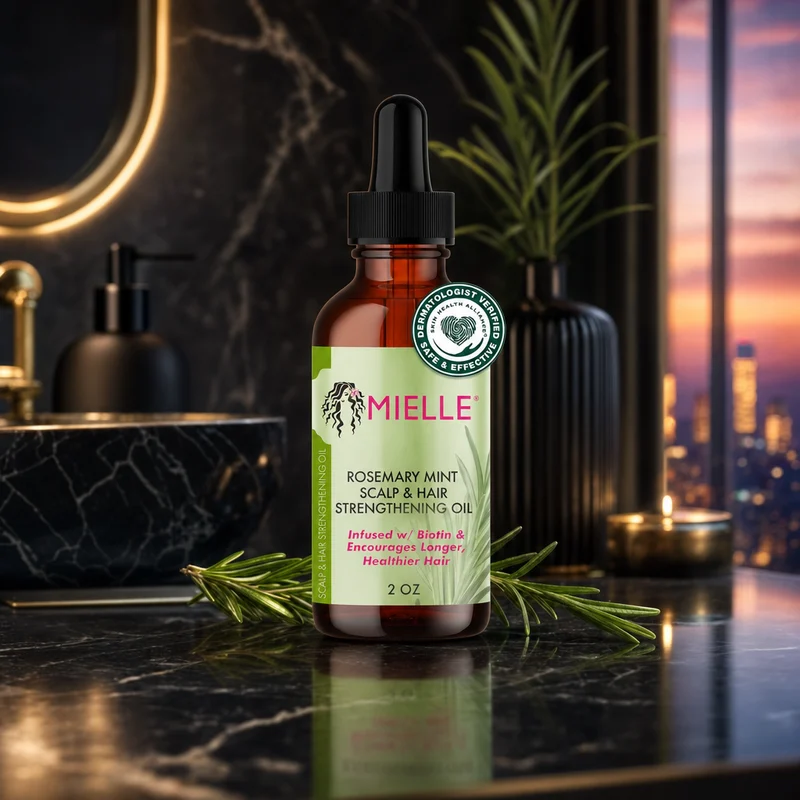 Mielle Organics Rosemary Mint Scalp & Hair Strengthening Oil, 2 fl oz bottle — from Amazon listing