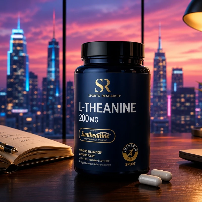 Sports Research L-Theanine 200 mg (Suntheanine + Informed Sport)