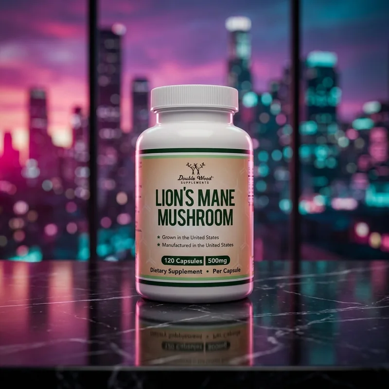 Double Wood Organic Lions Mane Mushroom Capsules