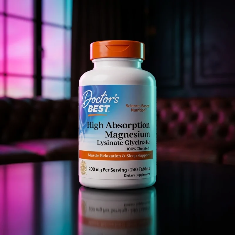 Doctor's Best High Absorption Magnesium Glycinate Lysinate, 240 tablets — bottle from Amazon listing