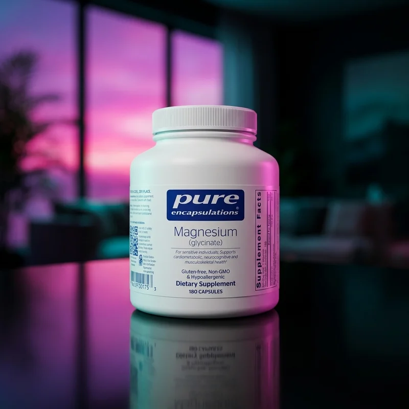 Pure Encapsulations Magnesium Glycinate 120 mg, 180 capsules — bottle from Amazon listing