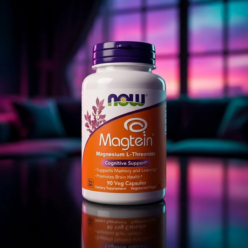 NOW Foods Magtein Magnesium L-Threonate, 90 capsules — licensed Magtein, widely available
