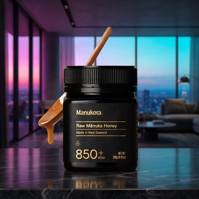 Manukora Raw Mānuka Honey MGO 850+ 8.8 oz jar — from Amazon listing