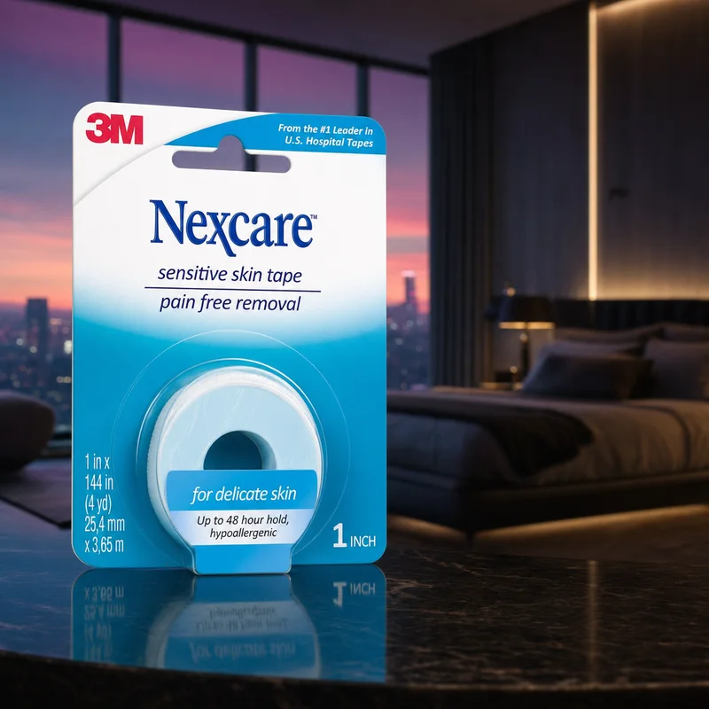 Nexcare Sensitive Skin Tape, 1 inch x 4 yards, 2 count — from Amazon listing