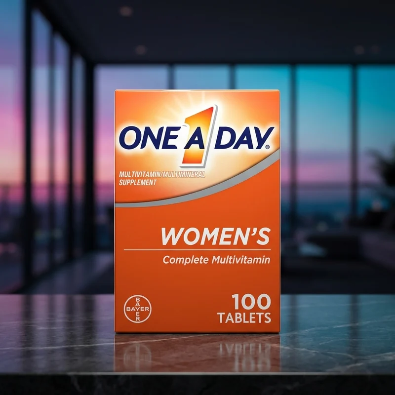 One A Day Women's Multivitamin bottle — 100 tablets, bone-health-focused women's formula