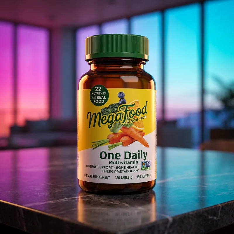 MegaFood One Daily Multivitamin bottle — 90 tablets, FoodState whole-food formula